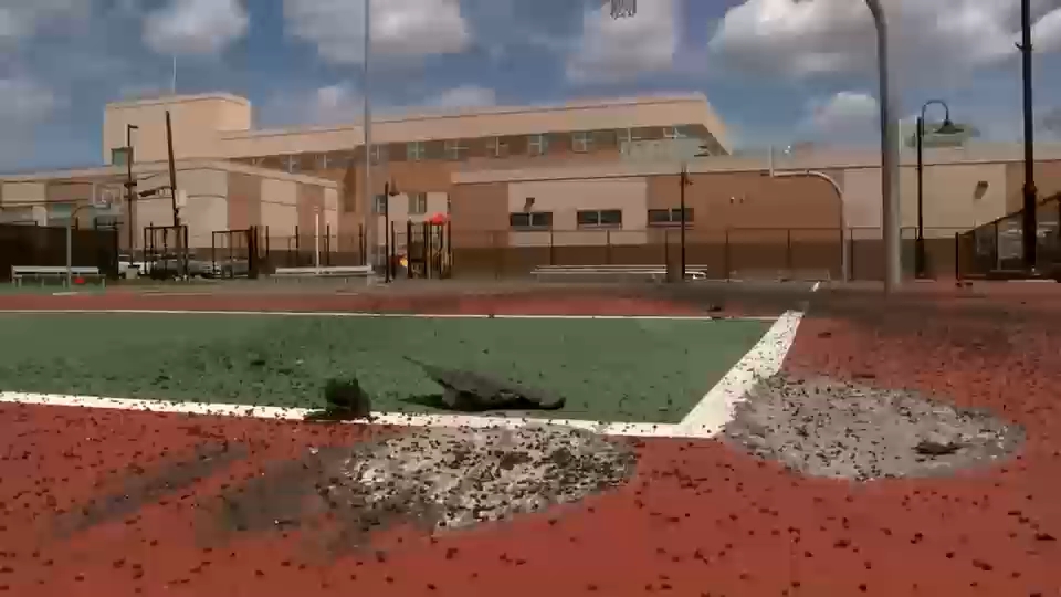 Police chase in NJ ends with crash on school property