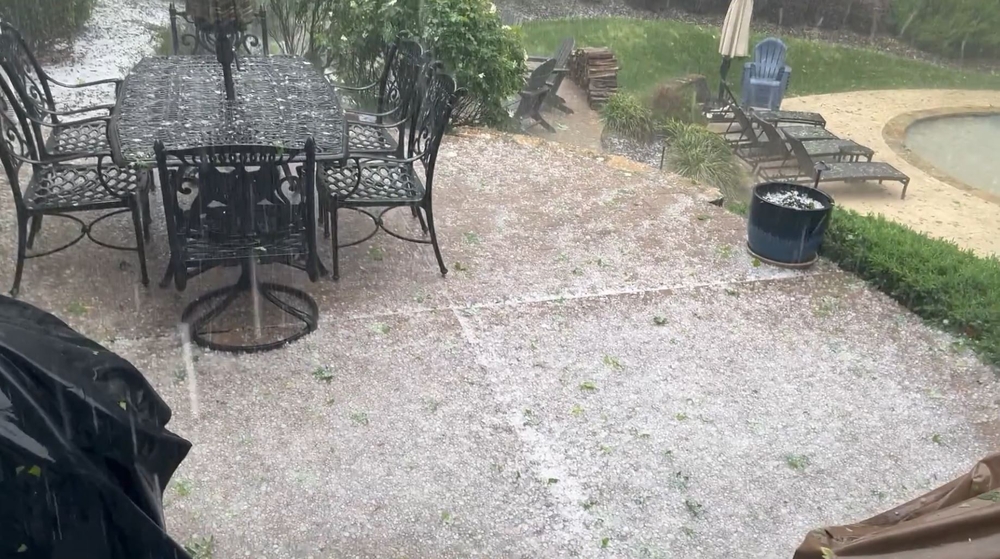 Hail pounds parts of the Triangle as storm passes through