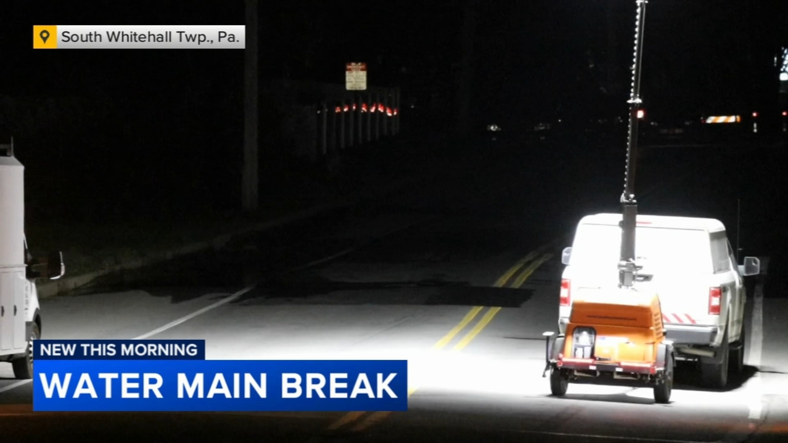 Water main break on Ridgeview Drive in South Whitehall Township causes ...