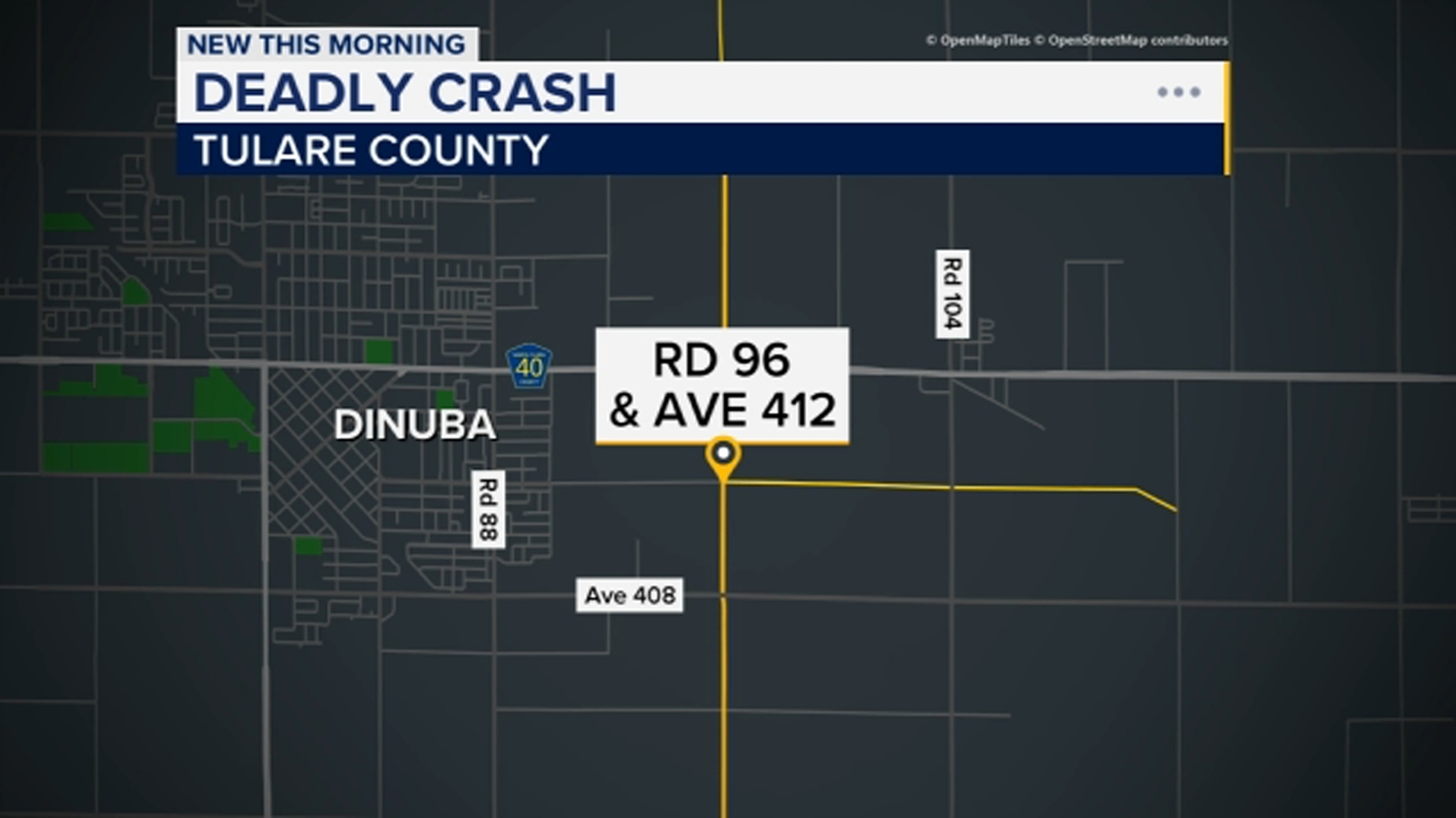 1 dead, 2 injured after crash in Tulare County, CHP says