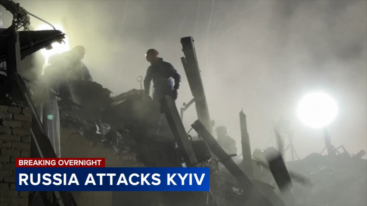 Russia hits Kyiv with deadliest attack since 2024, Ukrainian officials say