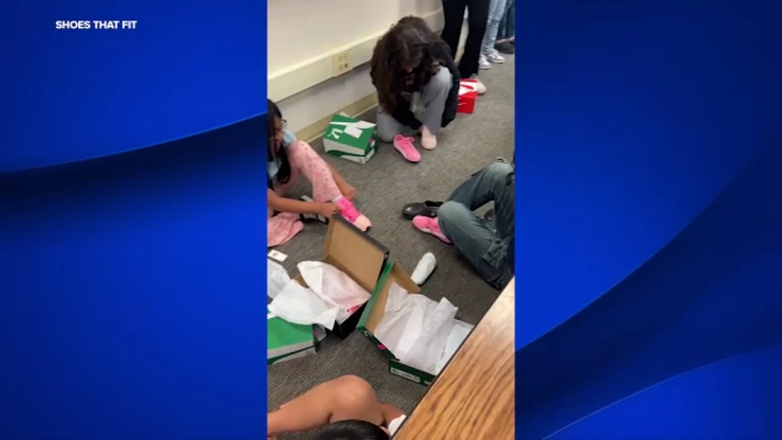 New shoes given to students at southeast Fresno school