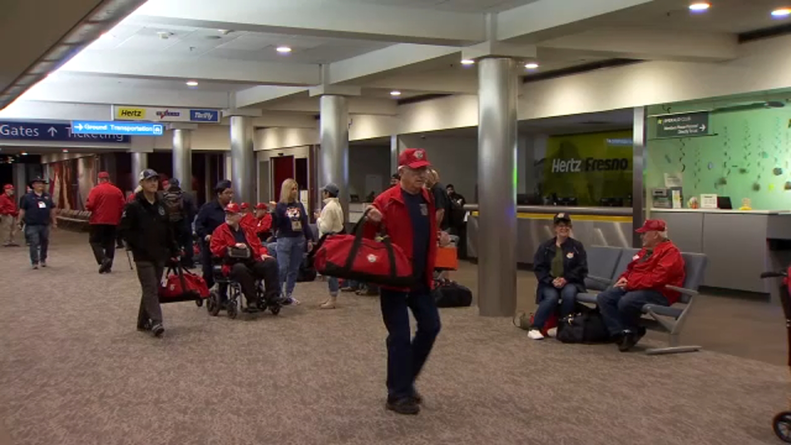 Veterans taking part in 31st Central Valley Honor Flight