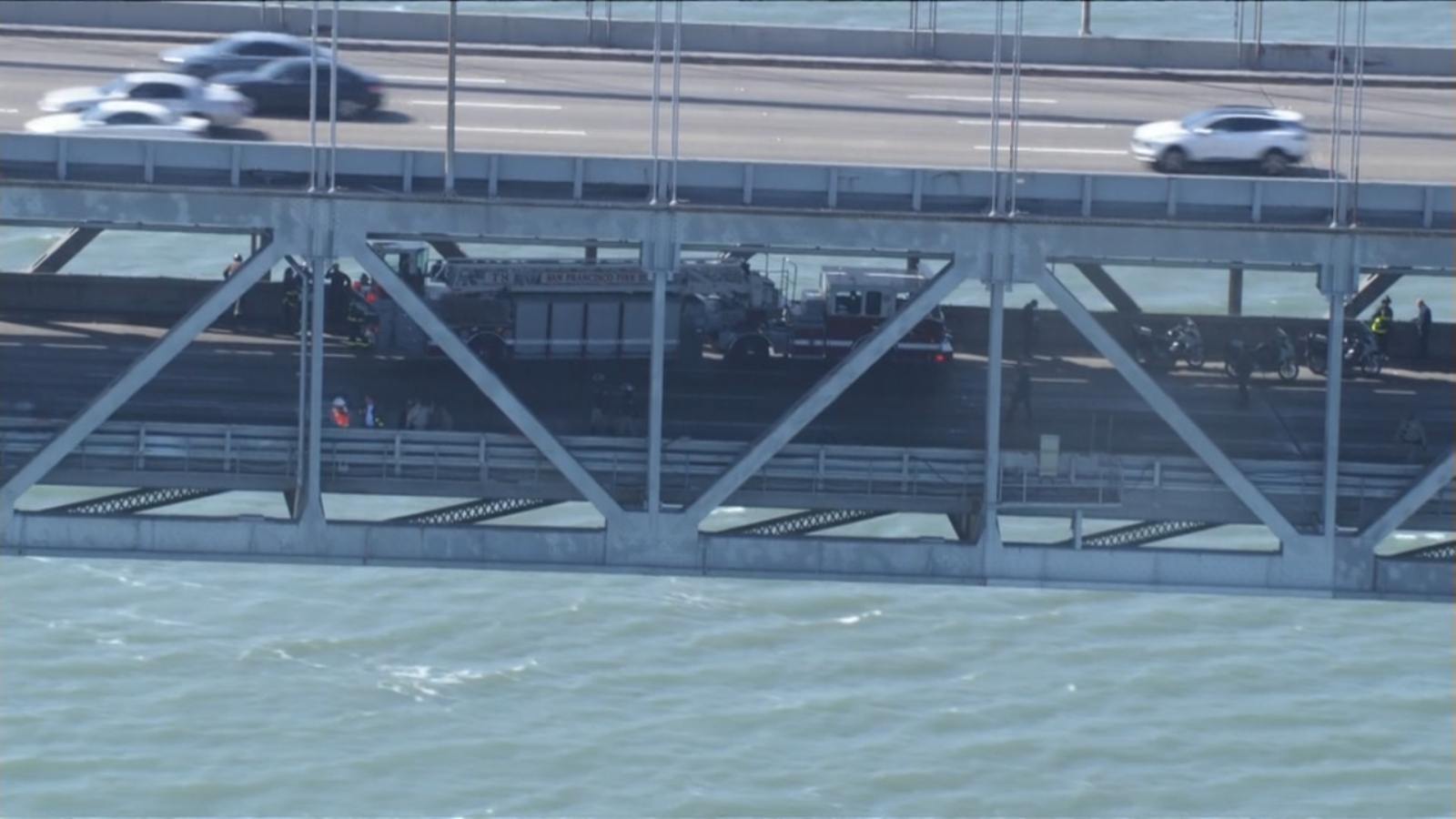 Police standoff on Bay Bridge prompts lane closures, severe eastbound traffic backup, CHP says
