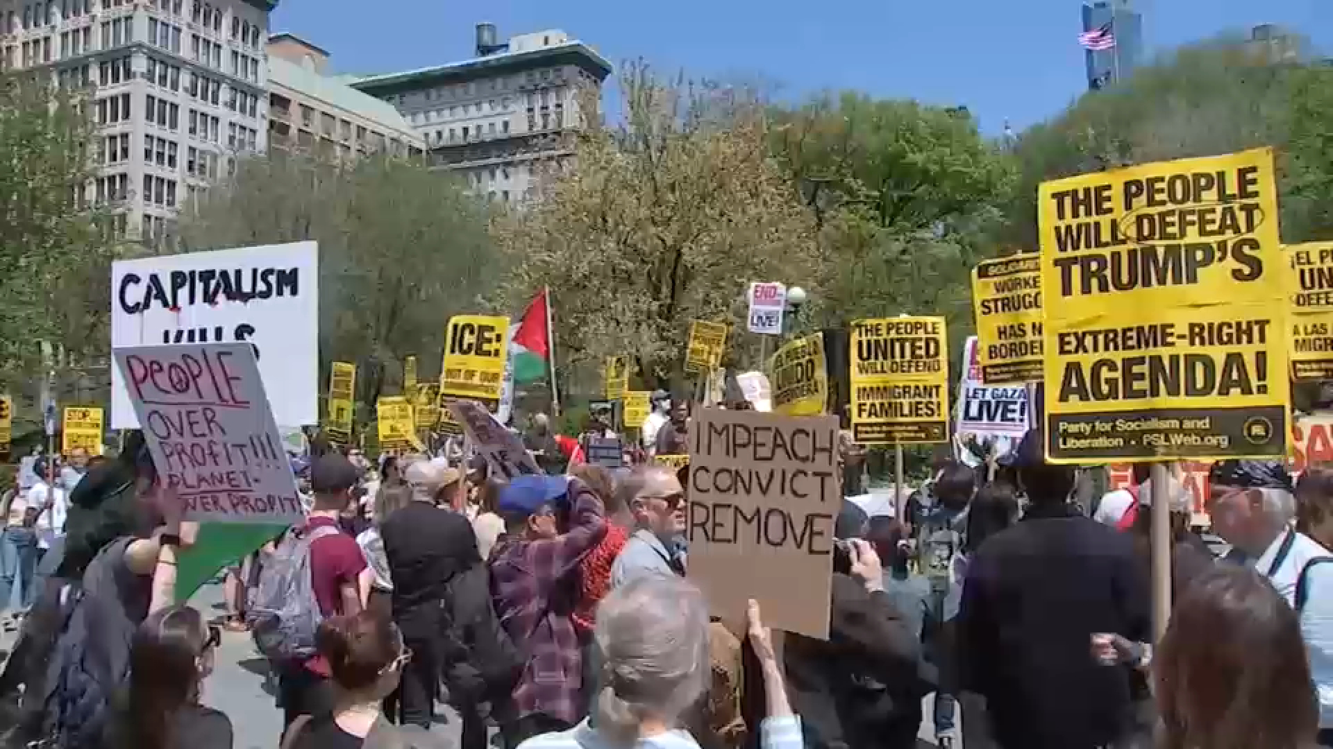 Workers hold rallies and protests to mark 'May Day'