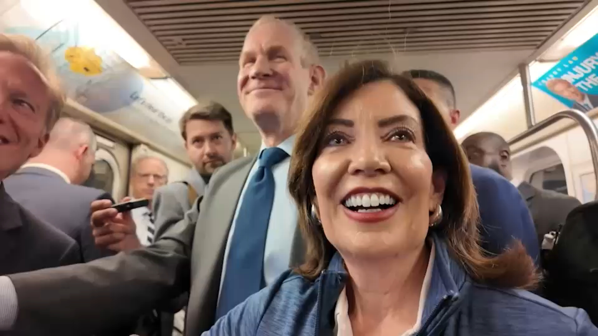 Gov. Hochul rides No. 7 train promising better, safer subway service
