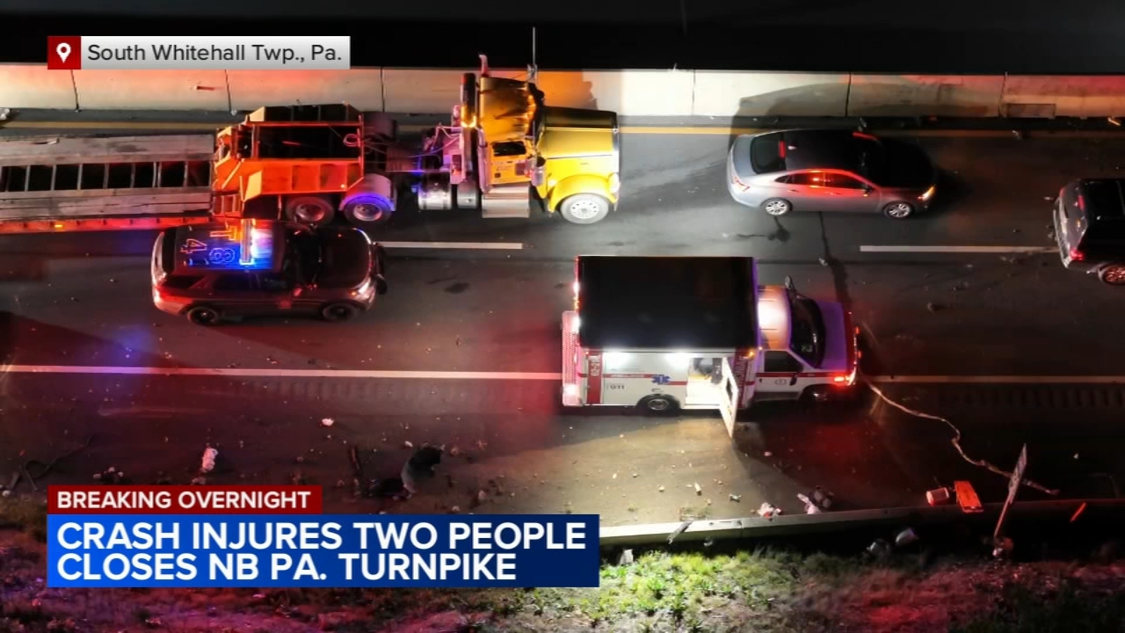 2 injured in crash on Pennsylvania Turnpike in South Whitehall Township ...