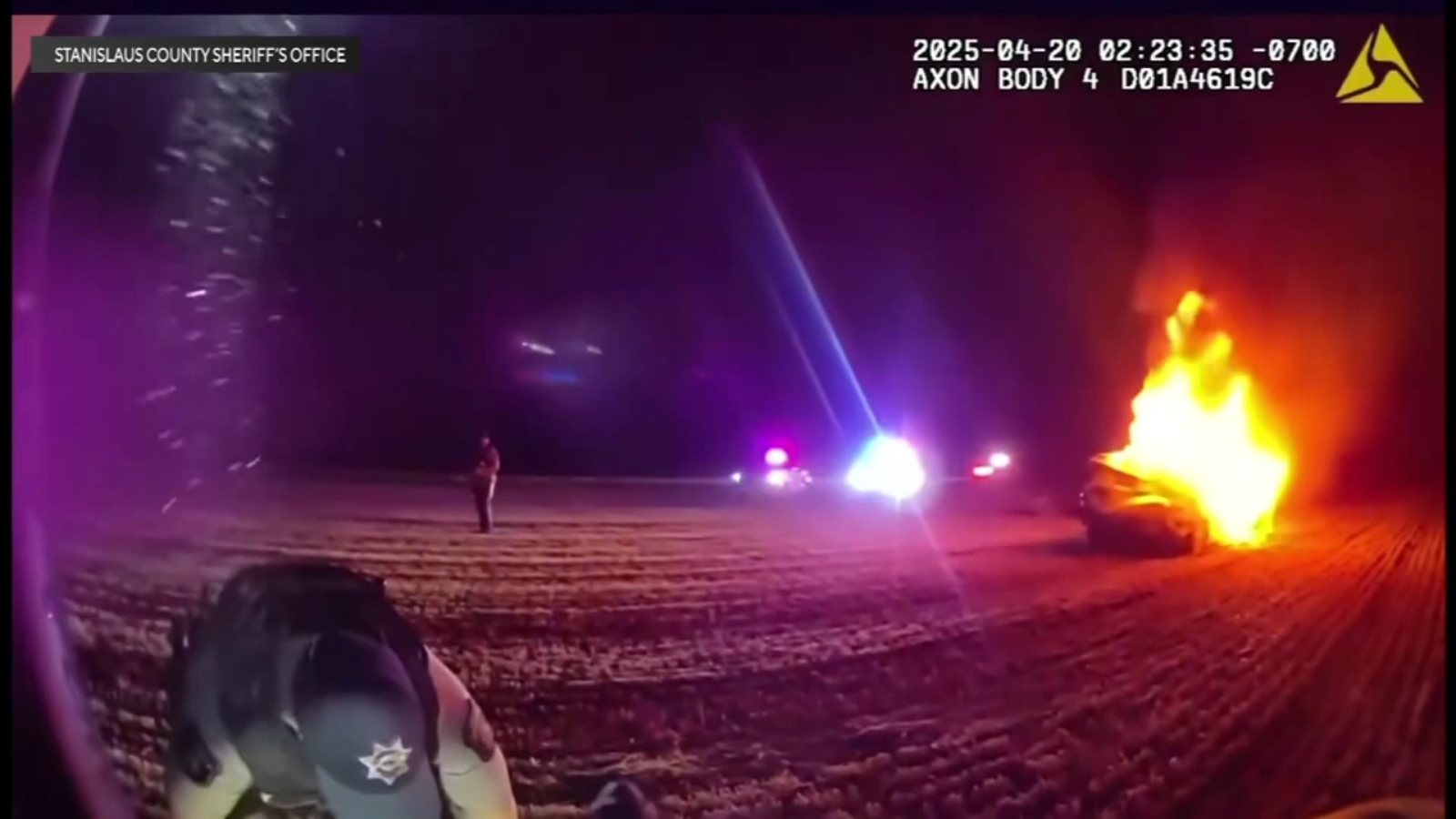 VIDEO: California deputy rescues man from burning car