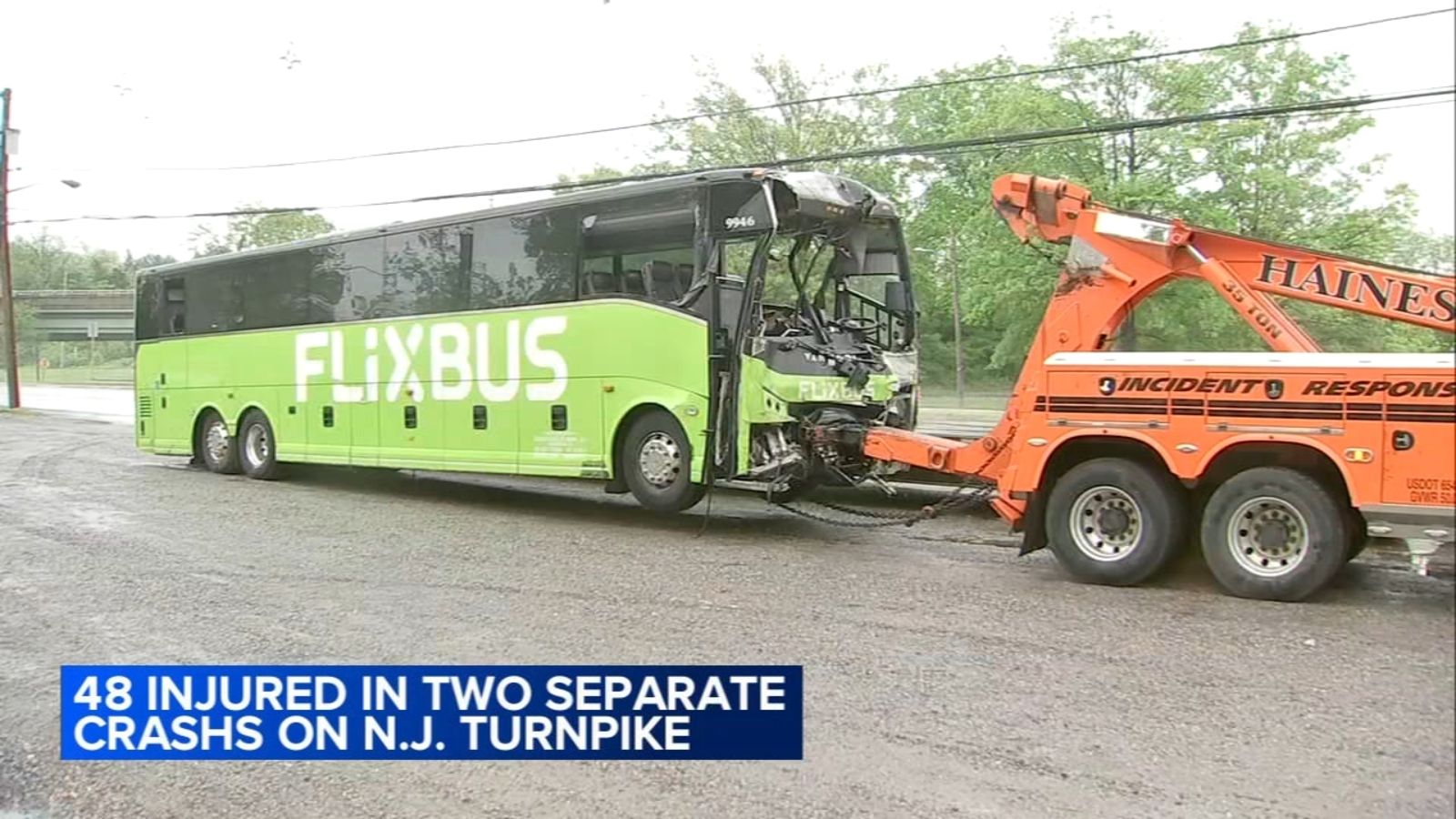 Nearly 50 people hurt in separate crashes on New Jersey Turnpike 6abc