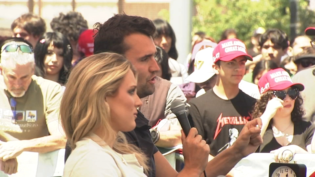 did charlie kirk use chewing tobacco MAGA influencer Charlie Kirk, anti-trans activist Riley Gaines sparks  division during San Francisco State campus visit