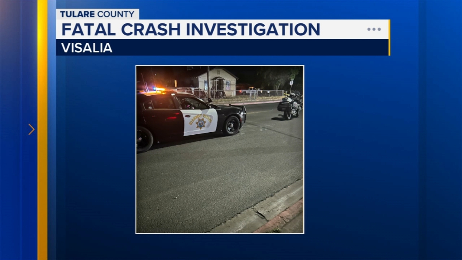 Visalia police officer involved in crash killing man, authorities say