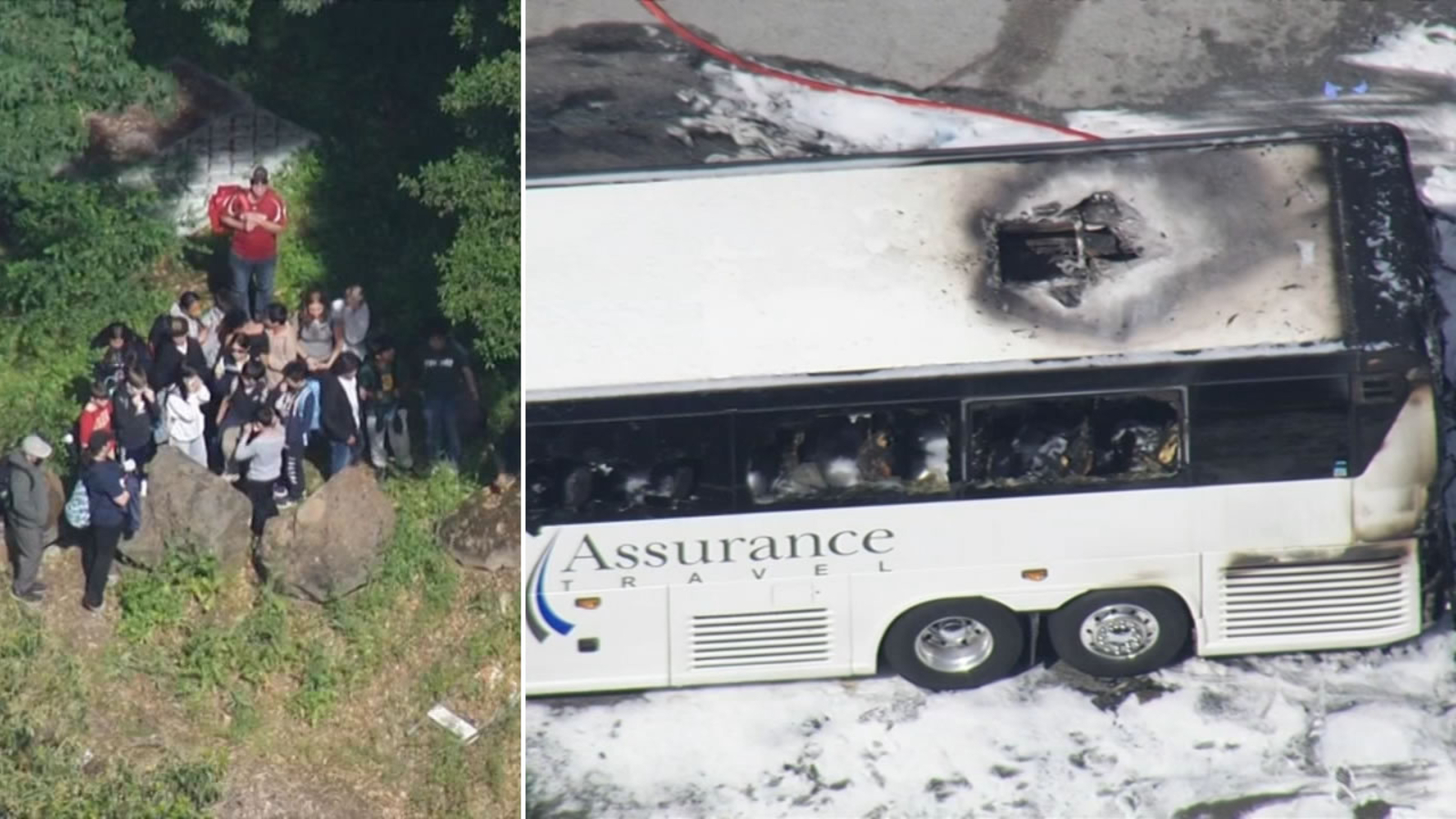32 students, 5 adults escape bus fire in Santa Cruz Mountains unharmed, CHP says