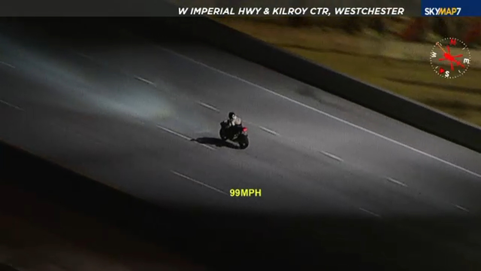 Chase: Motorcyclist flees CHP at speeds over 100 mph during Los Angeles pursuit - ABC7 Los Angeles