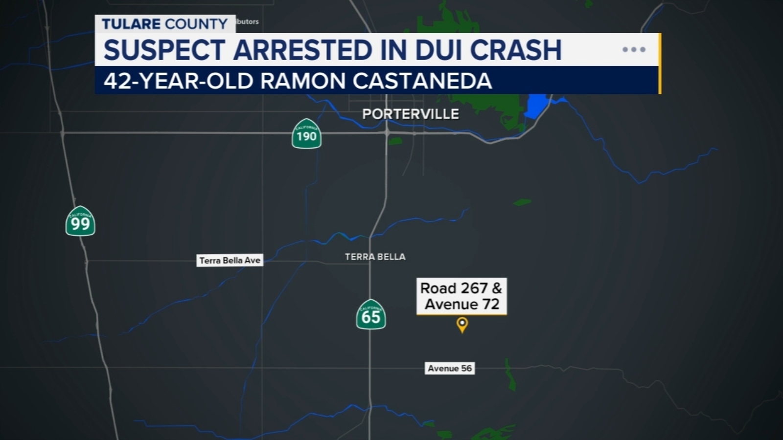 Father arrested for suspected DUI crash that killed 4-year-old in Tulare County, CHP says