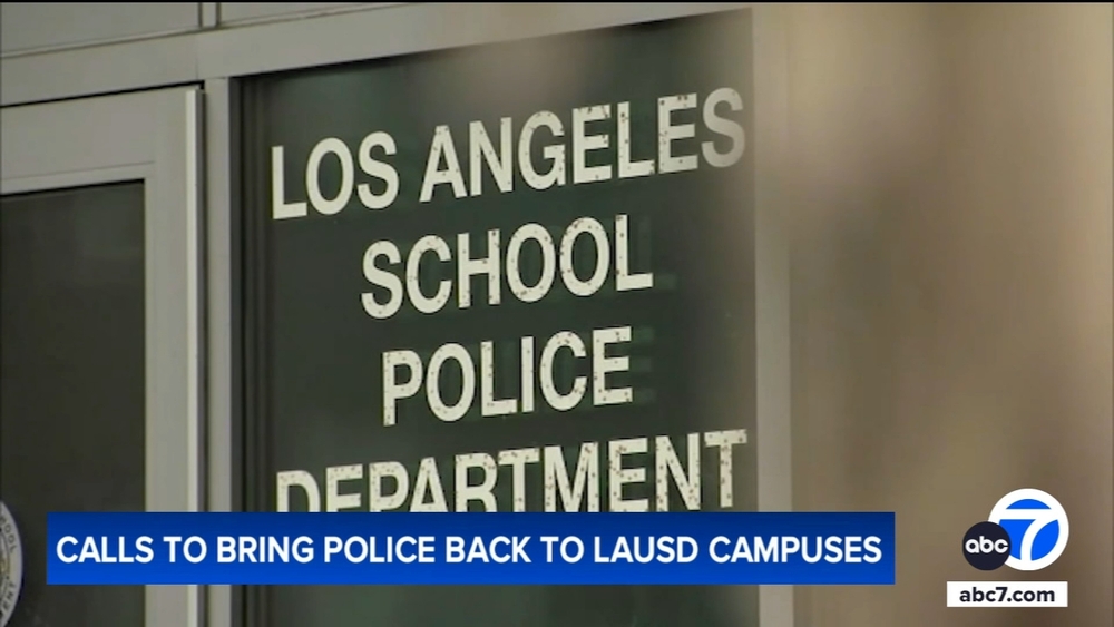 Group calling on LAUSD board to bring police back on campuses