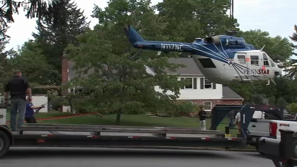 Medical helicopter removed from neighborhood after emergency landing