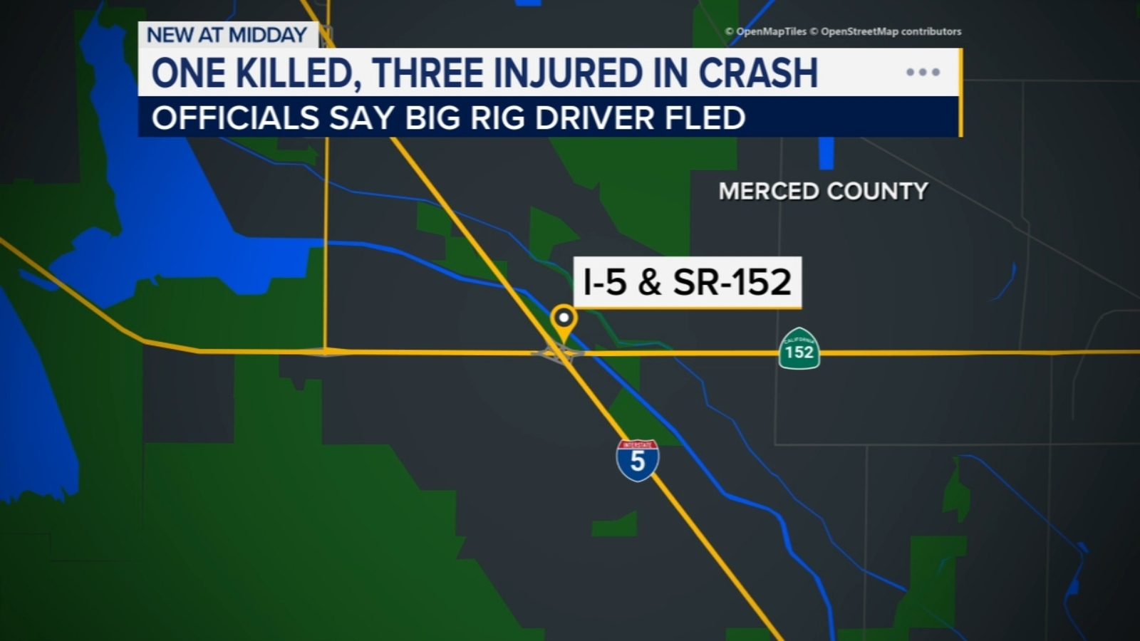 1 Dead 3 Hospitalized After Hit And Run Crash Involving Big Rig In