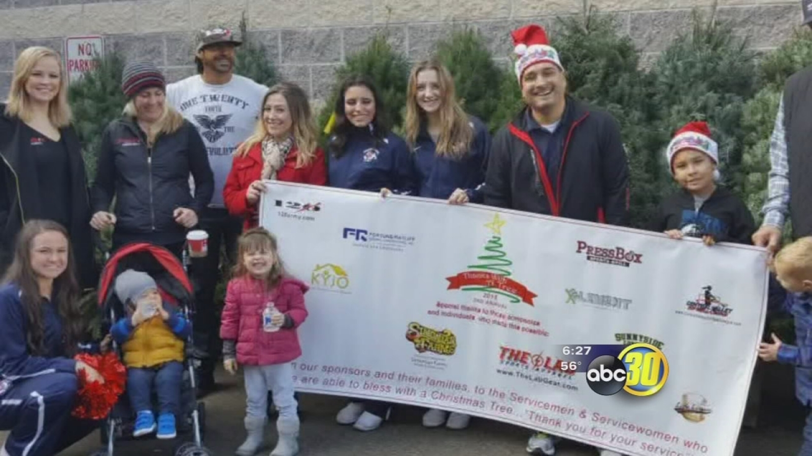 Volunteers deliver dozens of Christmas trees to soldiers in Fresno ABC30 Fresno