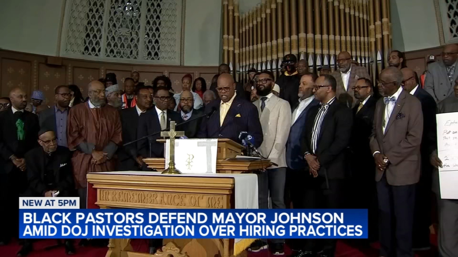 Chicago Black pastors gather in solidarity with Mayor Brandon Johnson