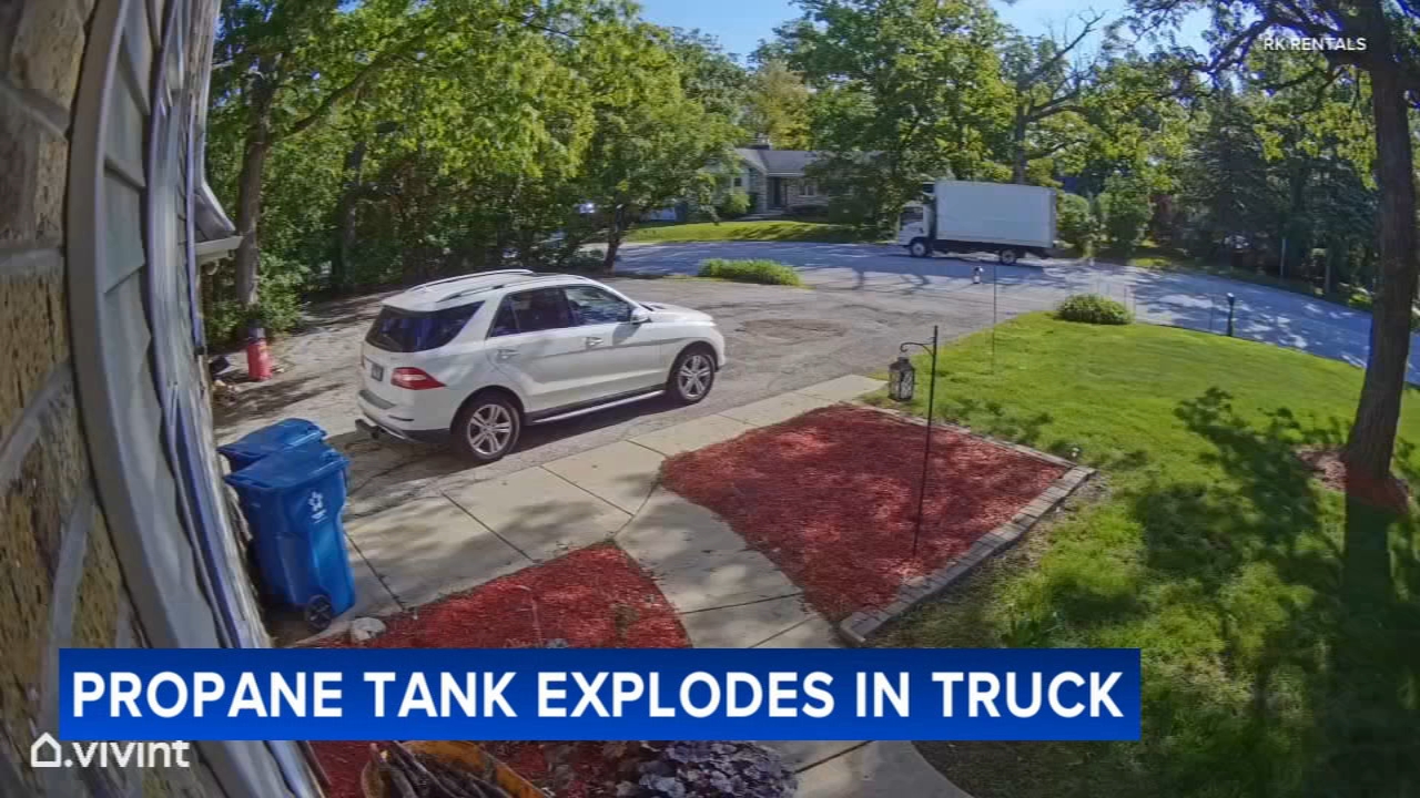 Video shows truck explode in Addison, police say driver walked away
