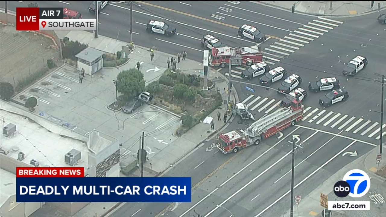 1 killed, 1 injured in violent South Gate crash