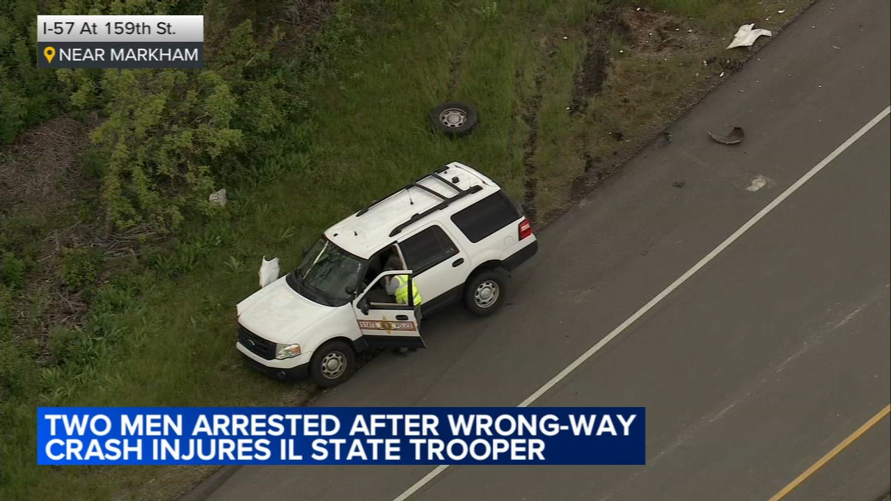 
2 charged after ISP trooper hit by wrong-way driver near I-57