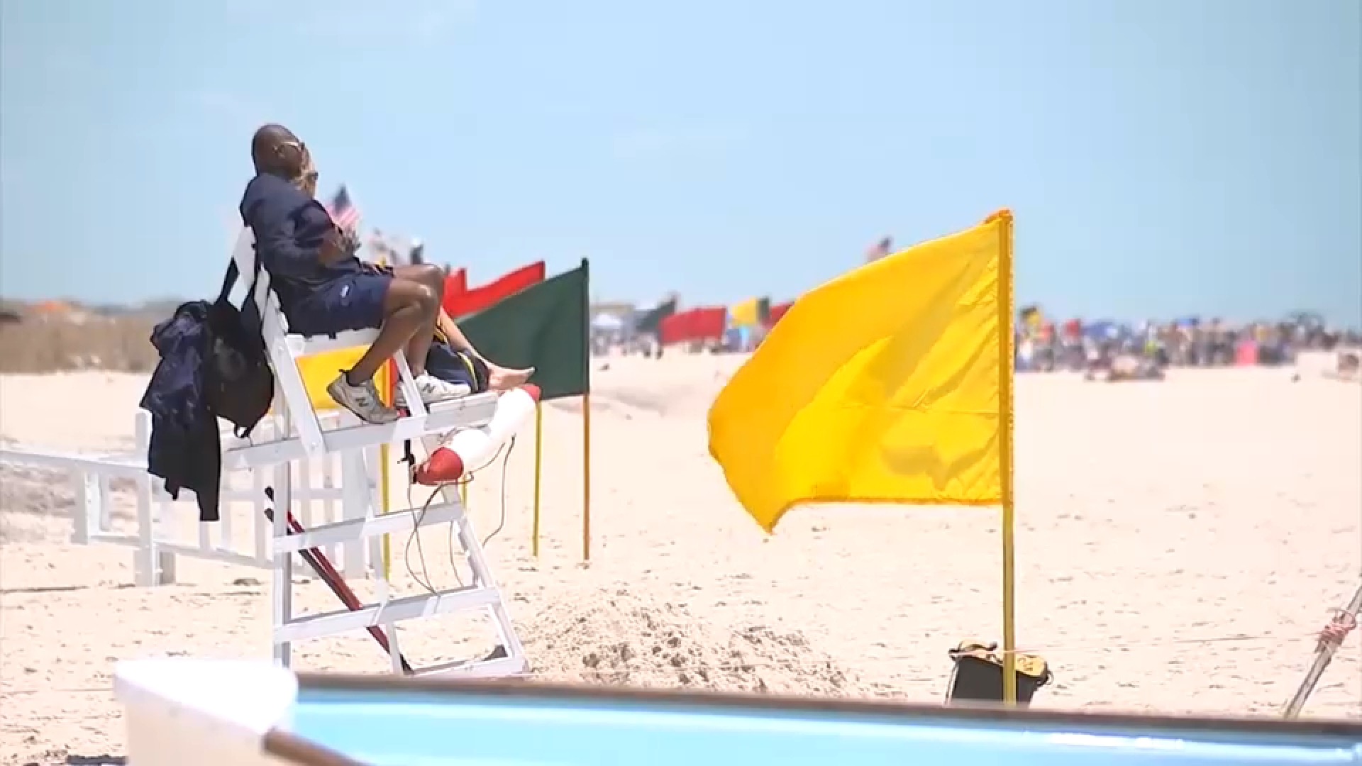 Many celebrated the end to the holiday weekend at Jones Beach