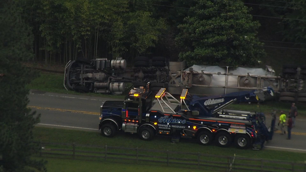 Chopper11 over crash on NC-751 near O'Kelly Chapel Road