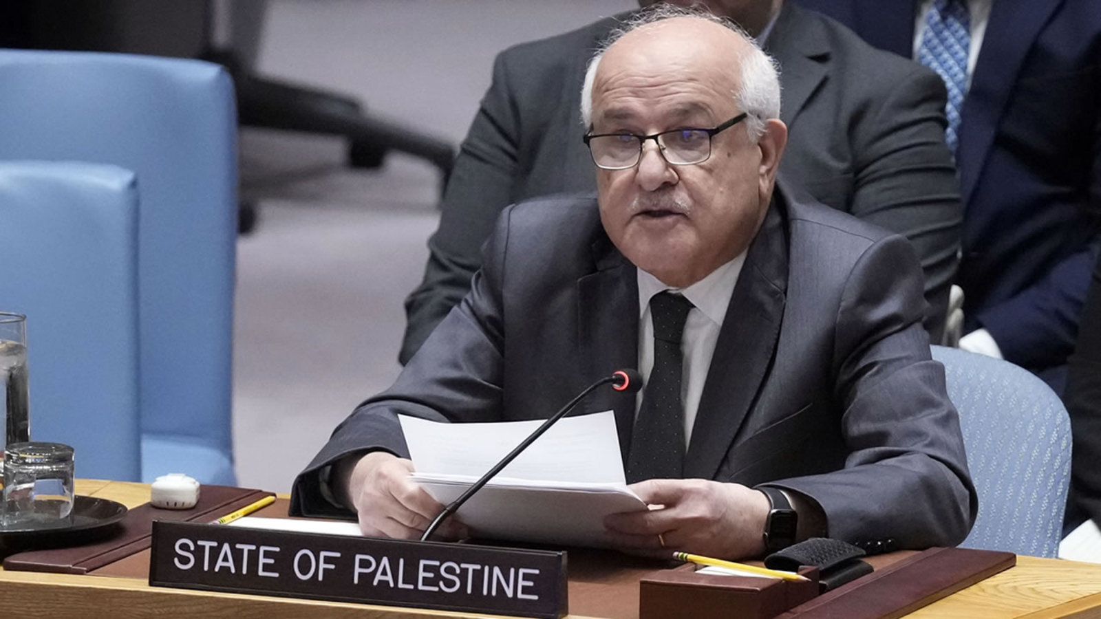 Palestinian UN ambassador breaks down in tears describing deaths of children in Gaza