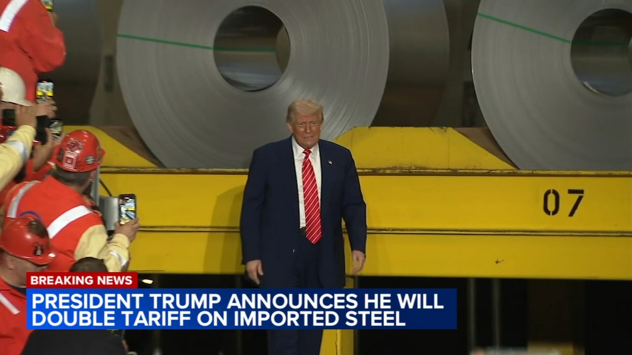 Trump says he's going to double tariffs on foreign steel