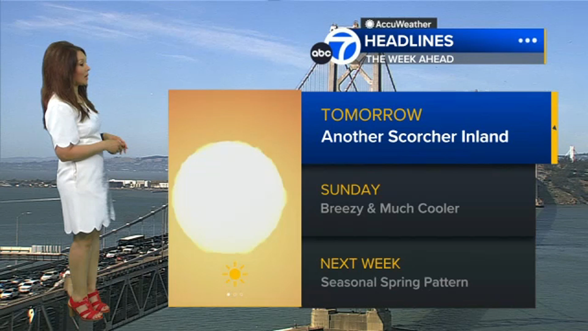 AccuWeather Forecast: Hot, summerlike patten continues for inland