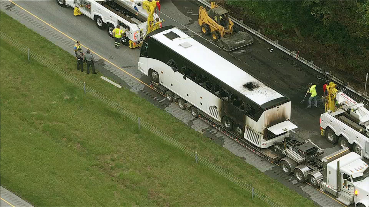Tour bus catches fire on Route 1 Bypass in Chester County