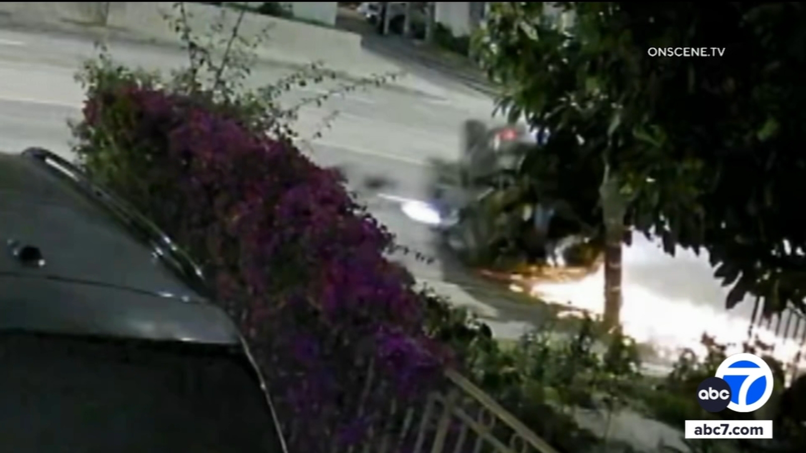 Wild rollover crash caught on video in West Los Angeles - ABC7 Los Angeles