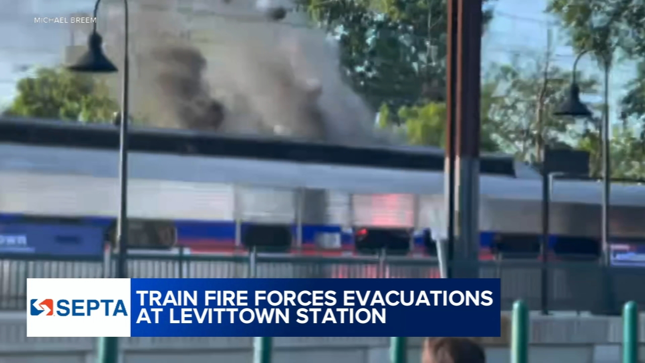 SEPTA train catches fire near Levittown Tullytown station in Bucks County