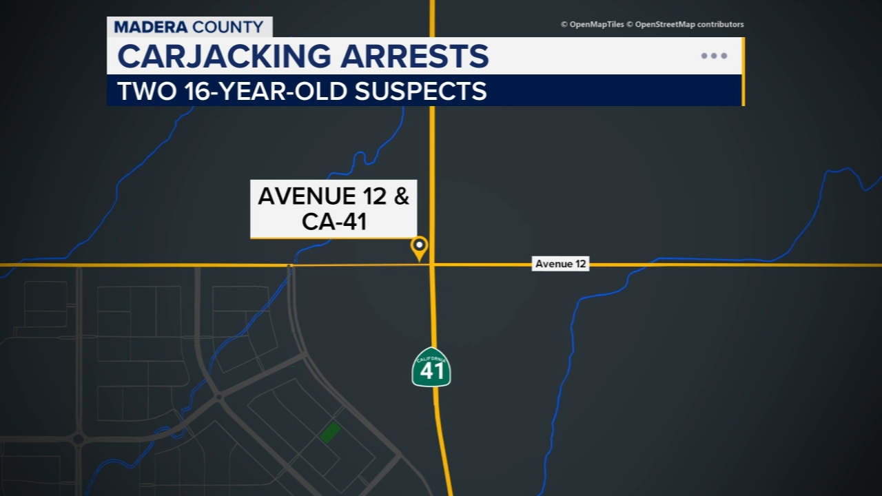 2 teens arrested for alleged carjacking in Madera County, deputies say