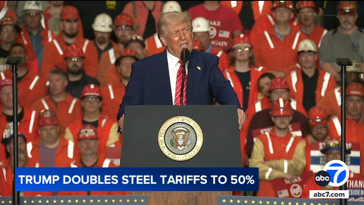 Trump signs order raising tariffs on steel and aluminum to 50%