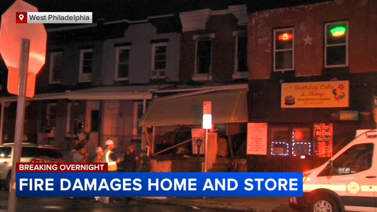 Fire in abandoned house spreads to corner store in West Philadelphia