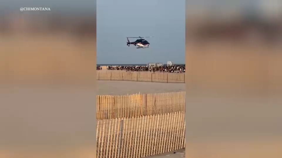 Police chopper flew as low as 50 ft above crowd of 500 teens at Jones Beach