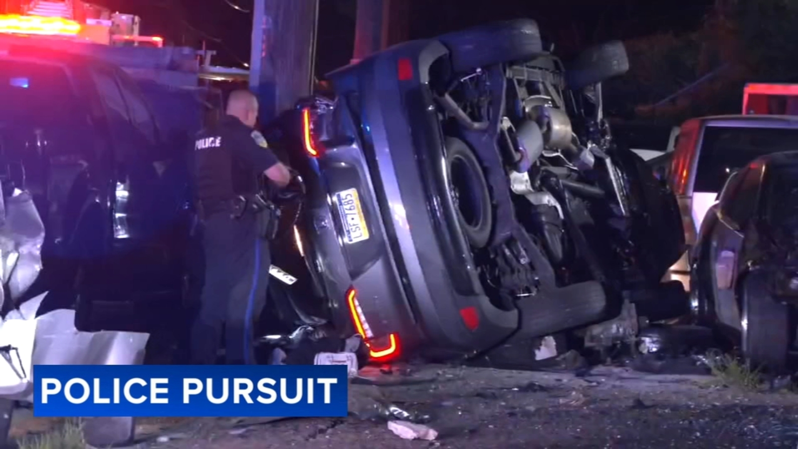 Upper Darby police chase ends in rollover crash in Cobbs Creek ...