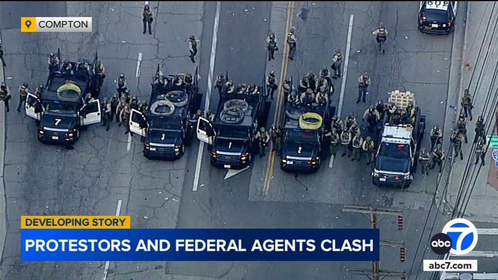 12-hour standoff between protesters, agents unfolds in Compton 