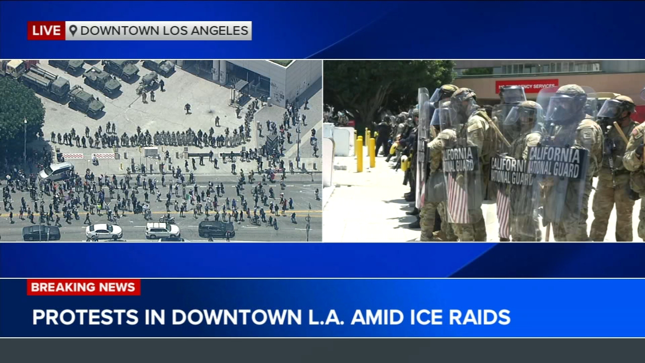 Hundreds gather in downtown LA for another day of protests