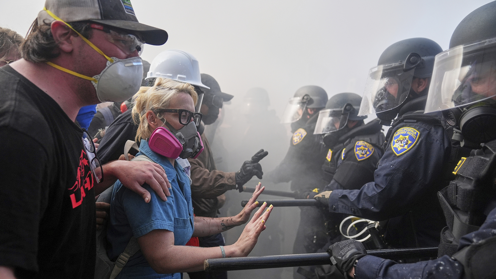 Over 70 people arrested over the weekend, 5 LAPD officers injured