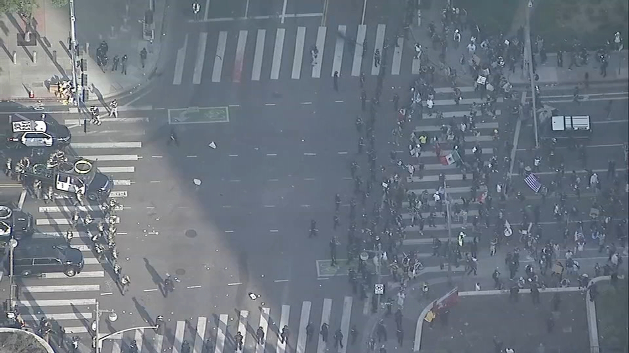 Protesters, police face off in LA; Trump authorizes deployment of 2K more National Guard members