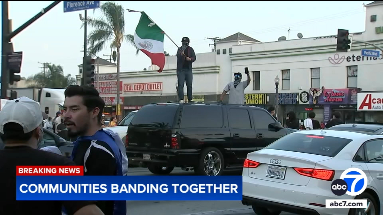Demonstrators protest after raid at Huntington Park Home Depot