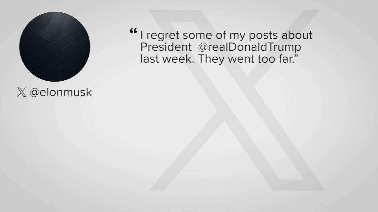 Elon Musk backs off from feud with Trump, saying he regrets social media posts