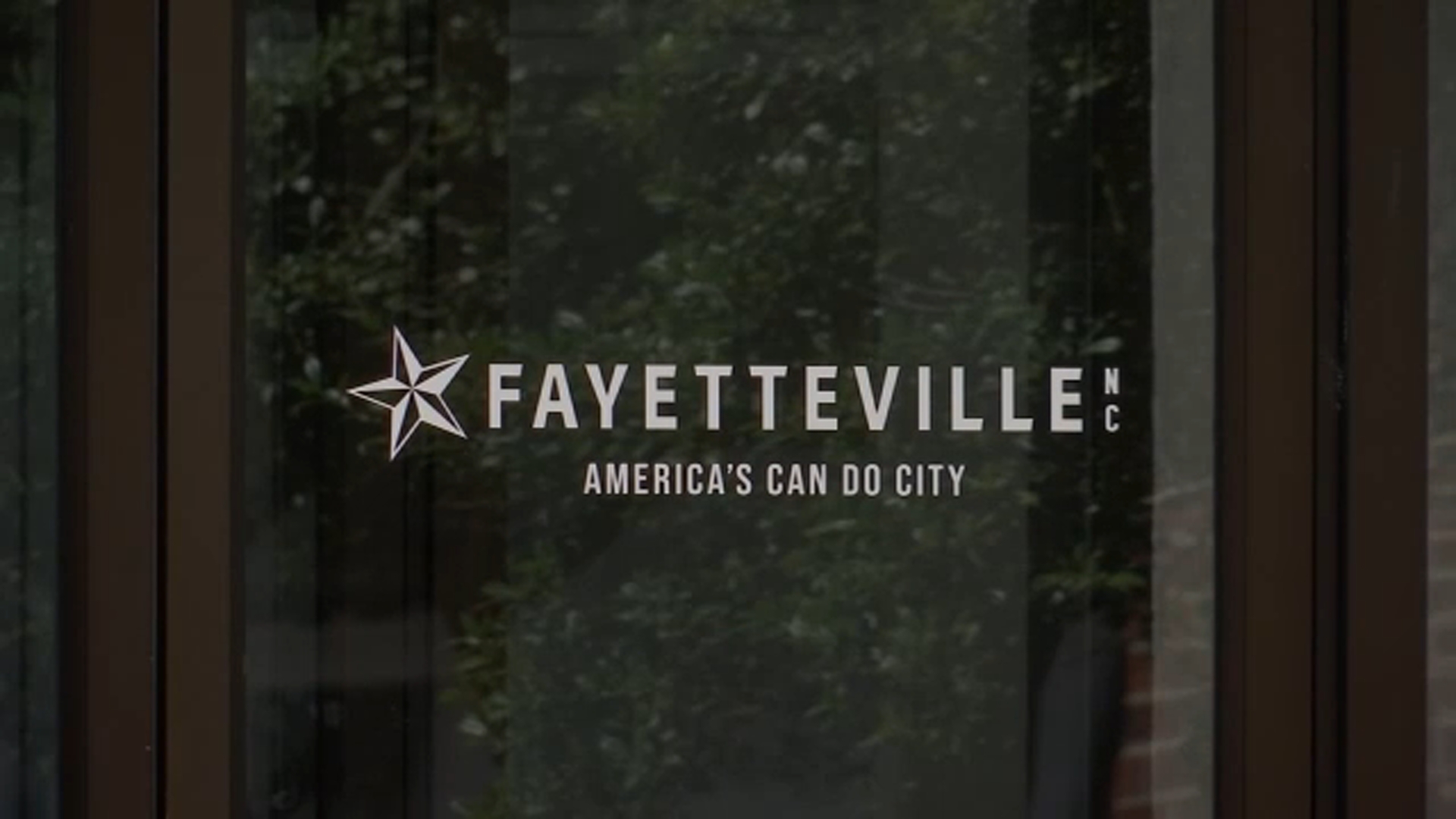 City of Fayetteville Sign on door