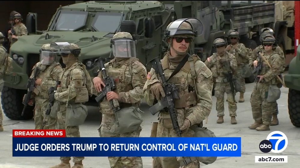 Judge rules Trump must return control of National Guard to CA