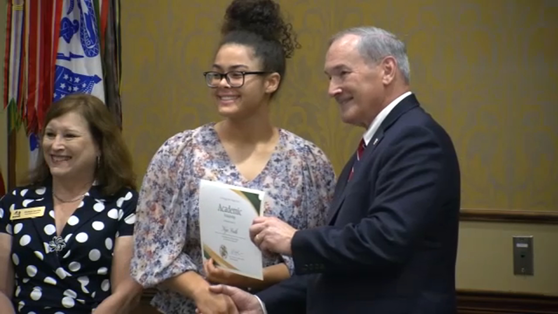 Nya South received one of the scholarships handed out Friday.