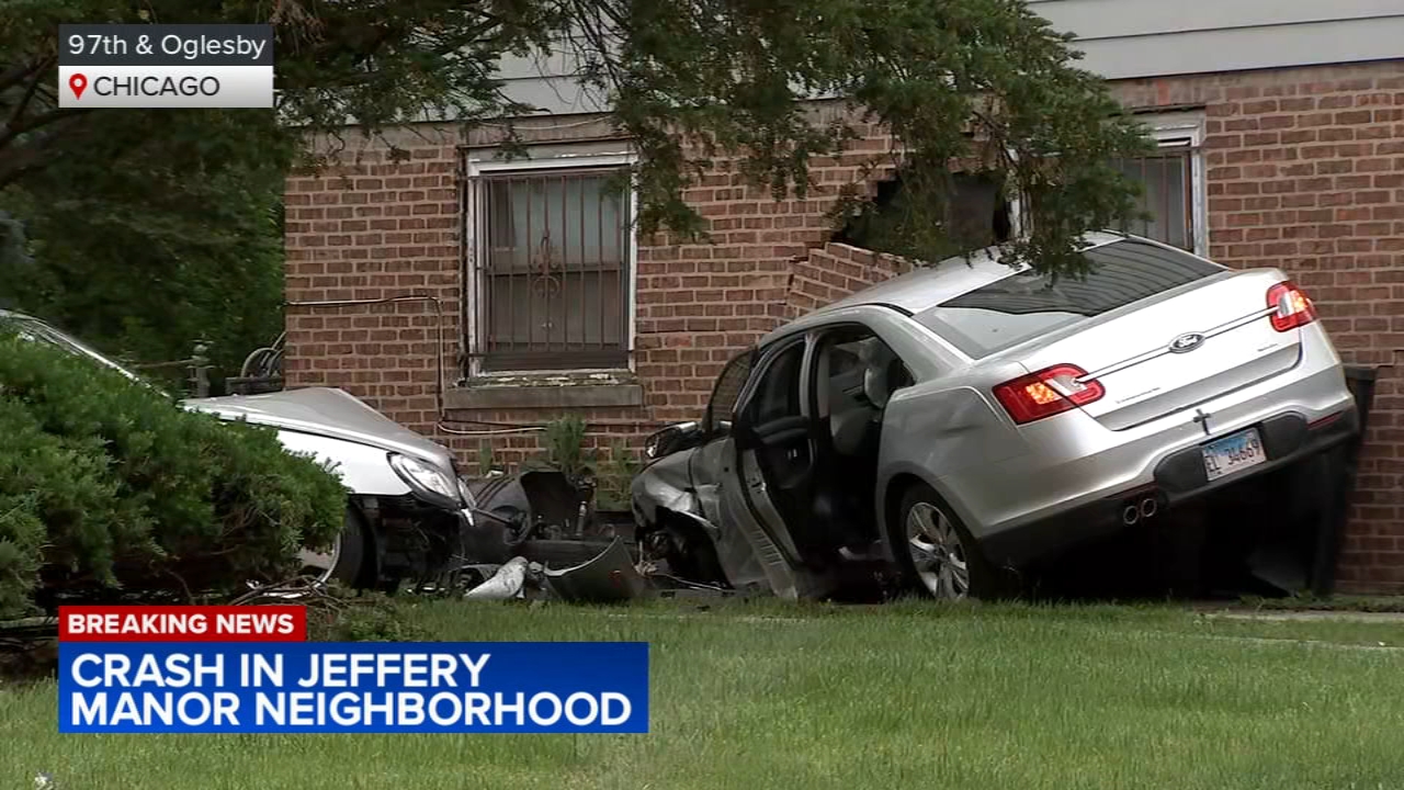 Car crashes into home on Chicago's far South Side, video shows