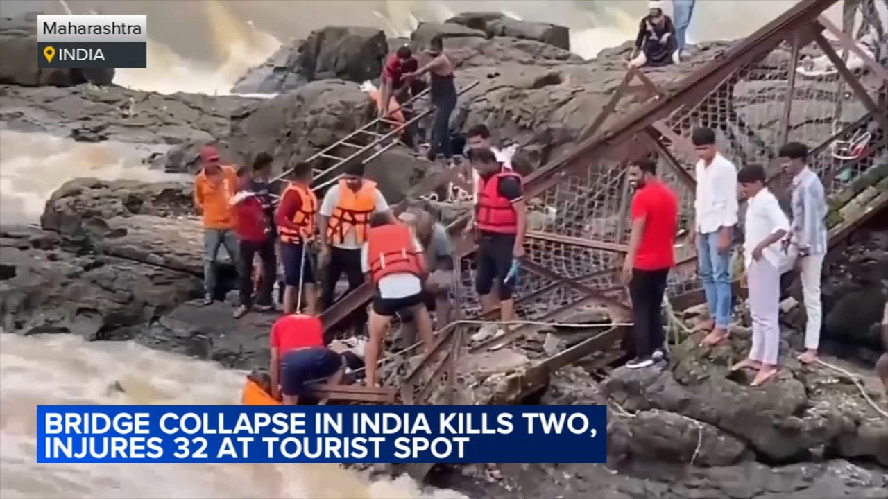 2 killed, 32 injured after bridge collapses at tourist spot in India